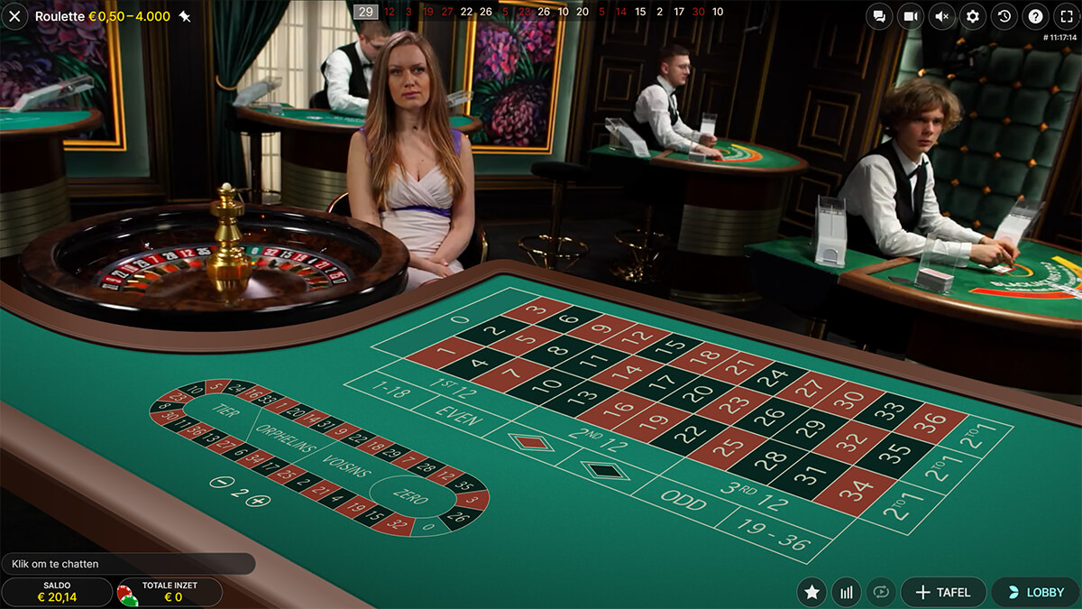 Screenshot van Live Roulette