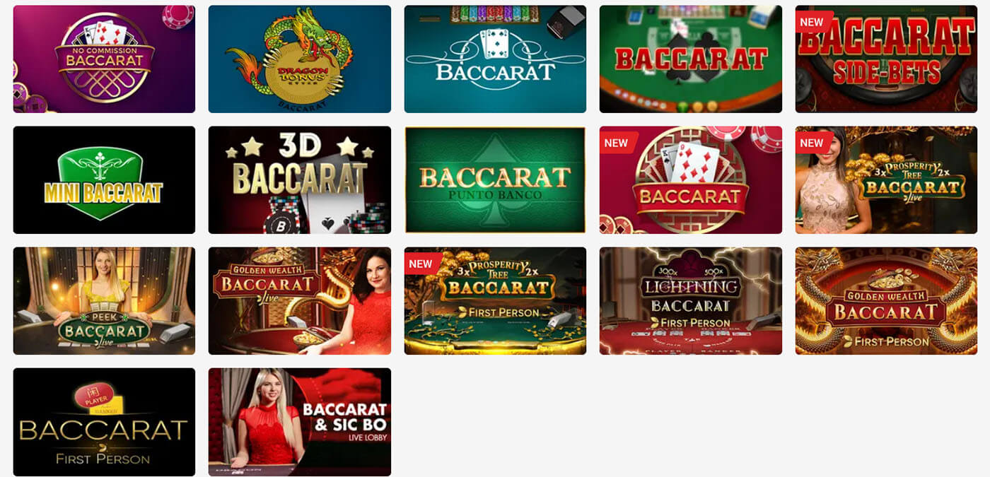 Baccarat variaties en slots