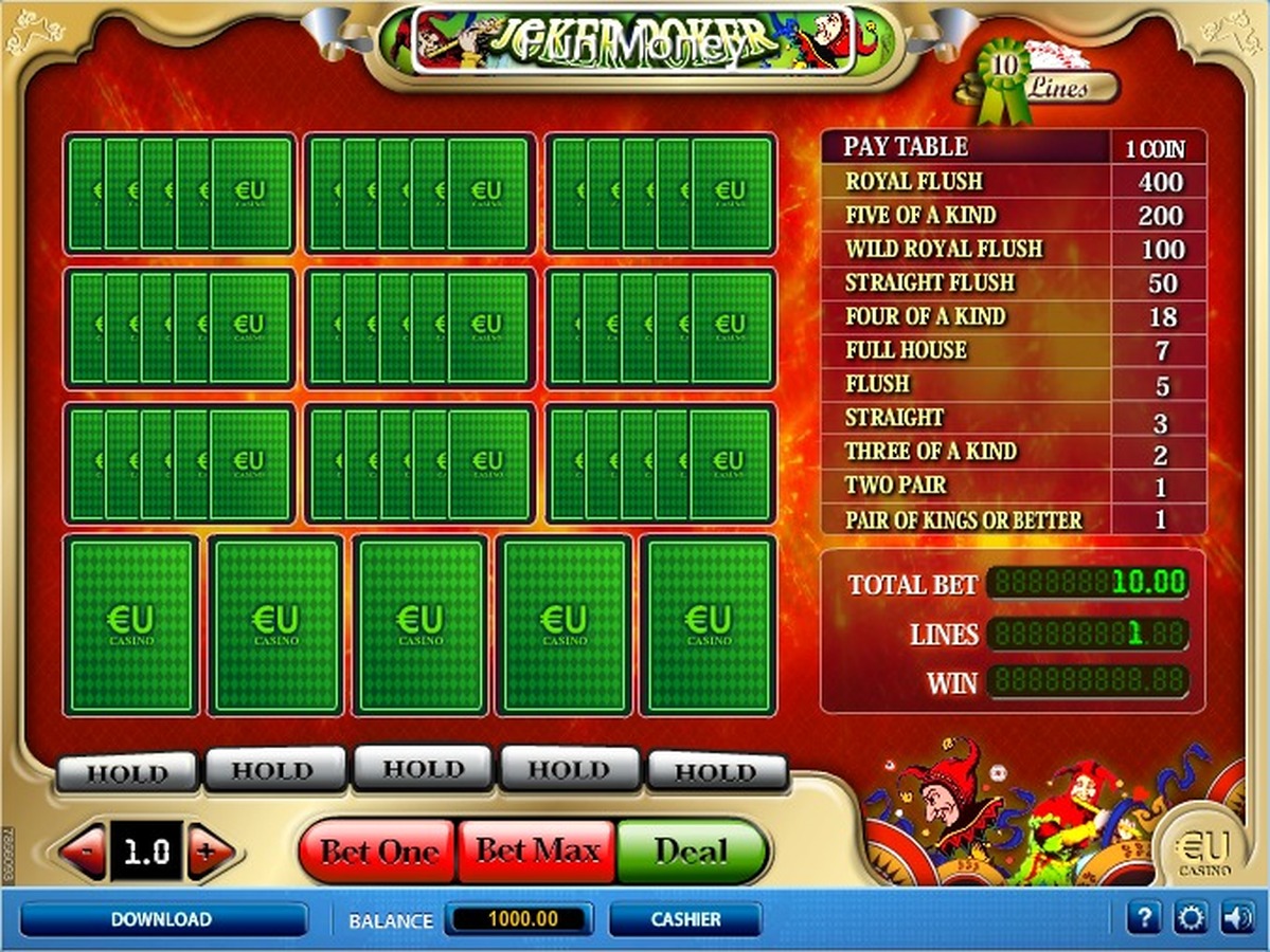 10 Lines Joker Poker - screenshot