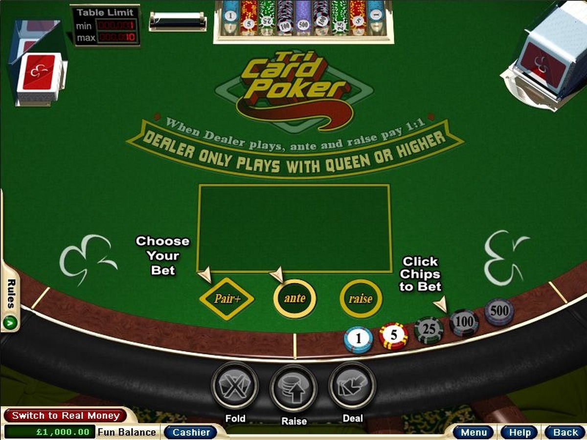 Tri Card Poker - screenshot