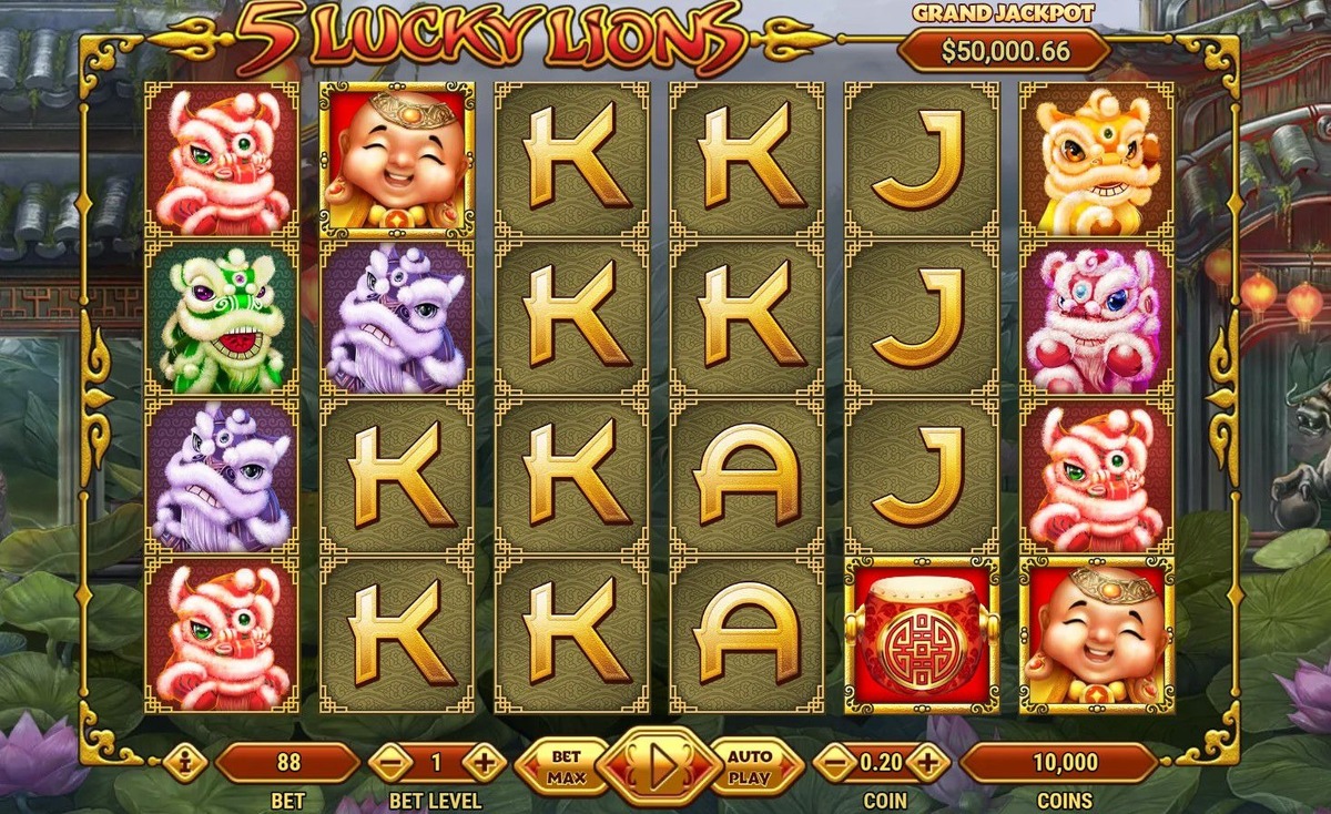 5 Lucky Lions - screenshot