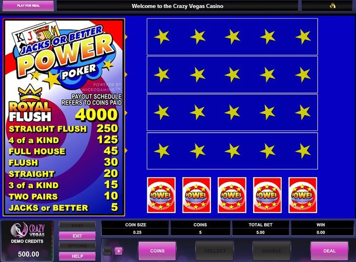 Jacks or Better Power Poker - screenshot