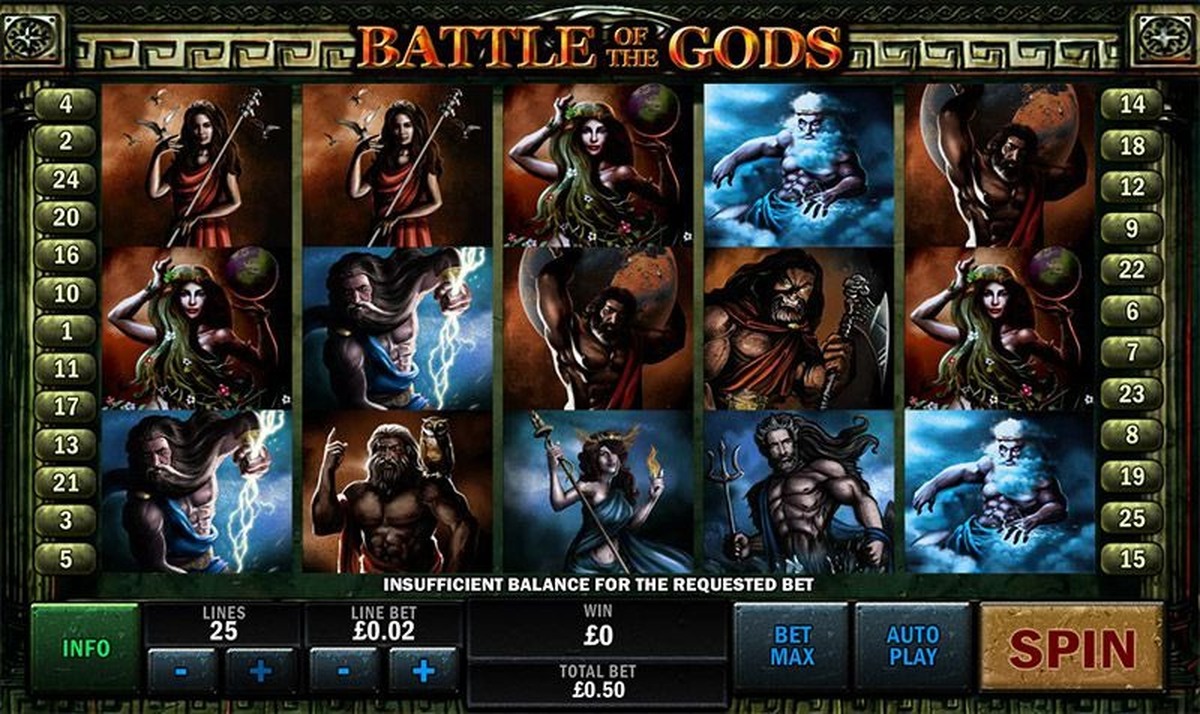 Battle of the Gods Slot - screenshot