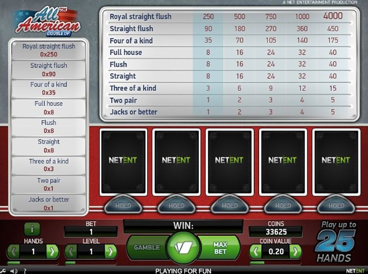 All American Double Up - screenshot